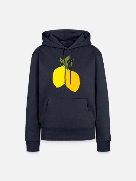 zitronen doppelt - Frauen Premium Bio Hoodie - Navy