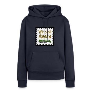 bewusstsein - Frauen Premium Bio Hoodie - Navy - Vorne - Julia (174cm)
