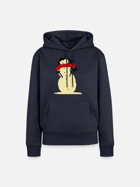 Schneemann - Frauen Premium Bio Hoodie - Navy