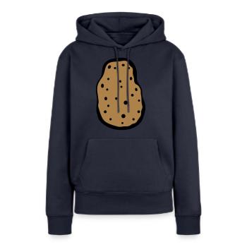 kartoffel essen lecker koch kueche gemuese schuerz - Frauen Premium Bio Hoodie - Navy - Vorne - Julia (174cm)