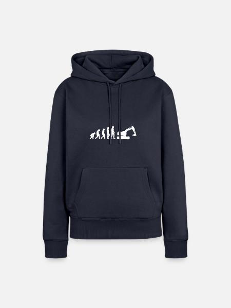 Evolution Tiefbauer - Frauen Premium Bio Hoodie - Navy
