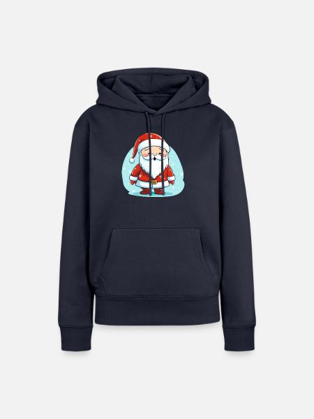 Weihnachtsmann - Frauen Premium Bio Hoodie - Navy