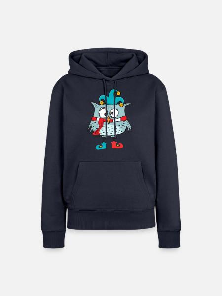 Karneval Fasching Eule - Frauen Premium Bio Hoodie - Navy