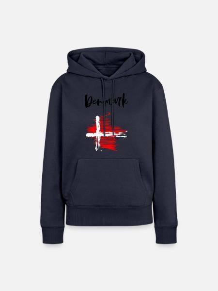 Denmark - Dänemark - Fanshirt - Frauen Premium Bio Hoodie - Navy