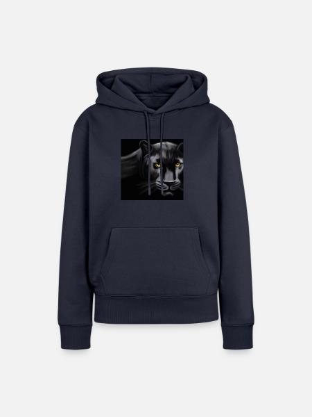 Schwarzer Panther - Frauen Premium Bio Hoodie - Navy