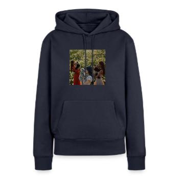 ASIATINEN schmusen mit KOALA+PANDAS - Frauen Premium Bio Hoodie - Navy - Vorne - Julia (174cm)
