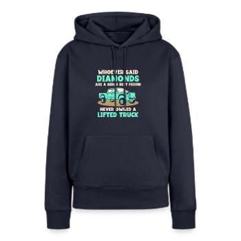 are a girls best friend never owned a lifted truck - Frauen Premium Bio Hoodie - Navy - Vorne - Julia (174cm)