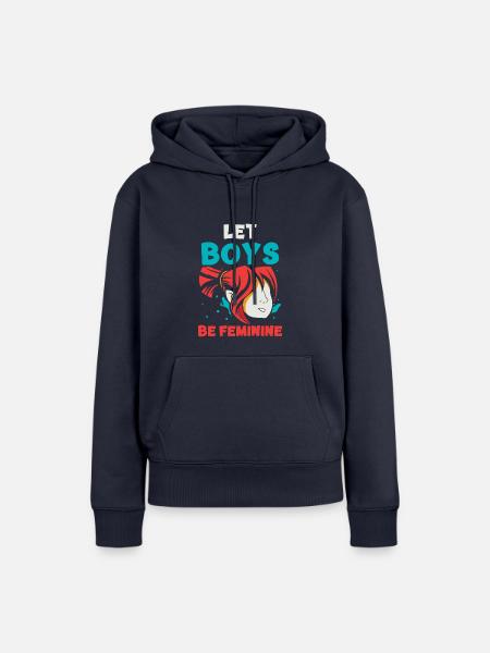 Let Boys Be Feminine - Frauen Premium Bio Hoodie - Navy