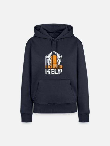 I Knee'd help - Frauen Premium Bio Hoodie - Navy