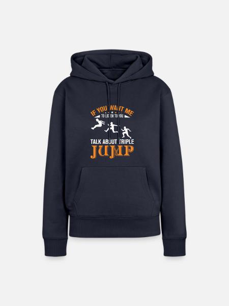 talk about Tripple Jump - Frauen Premium Bio Hoodie - Navy
