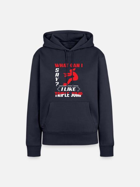 Eat Sleep Tripple Jump Repeat - Frauen Premium Bio Hoodie - Navy