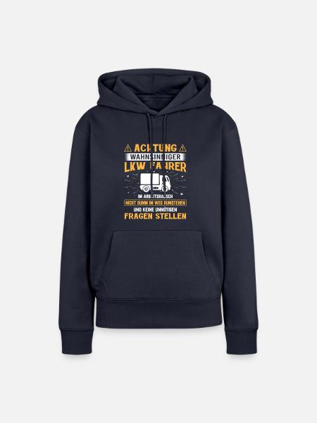 Lkw Fahrer Kraftfahrer LKW-Fahrer - Frauen Premium Bio Hoodie - Navy