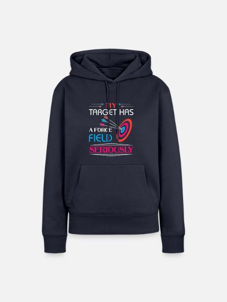 Bogenschießen Bogenschütze - Frauen Premium Bio Hoodie - Navy