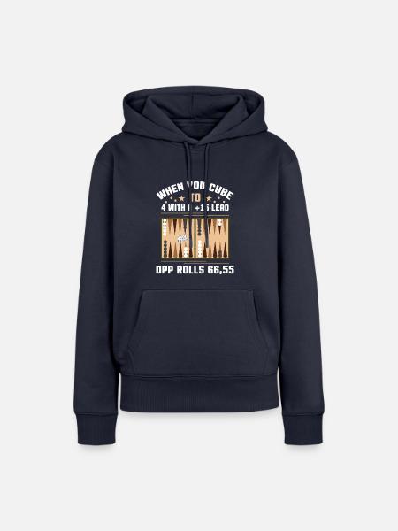 Backgammon Spiel - Frauen Premium Bio Hoodie - Navy