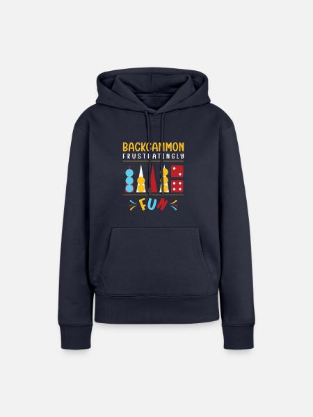 Backgammon Spiel - Frauen Premium Bio Hoodie - Navy