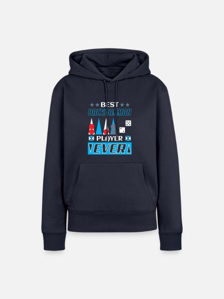 Backgammon Spiel - Frauen Premium Bio Hoodie - Navy