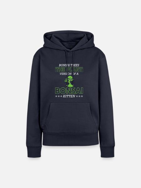Bonsai Tree - Frauen Premium Bio Hoodie - Navy