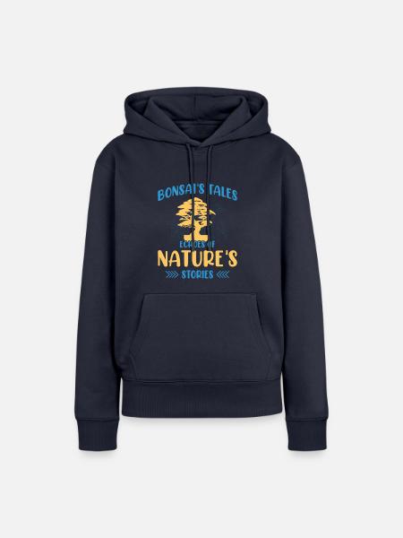 Bonsai Tree - Frauen Premium Bio Hoodie - Navy