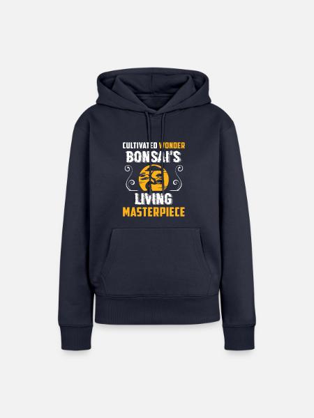 Bonsai Tree - Frauen Premium Bio Hoodie - Navy