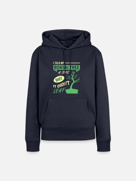 Bonsai Tree - Frauen Premium Bio Hoodie - Navy