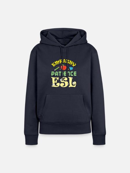ESL-Lehrer ESL Unterricht - Frauen Premium Bio Hoodie - Navy