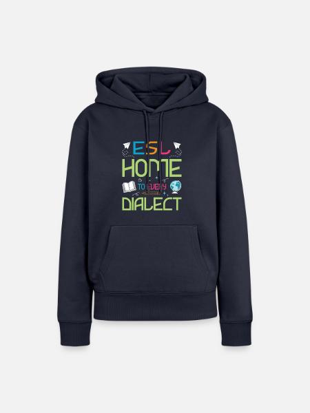 ESL-Lehrer ESL Unterricht - Frauen Premium Bio Hoodie - Navy