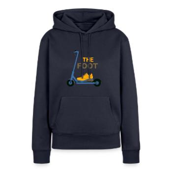 Der Fuß - Frauen Premium Bio Hoodie - Navy - Vorne - Julia (174cm)
