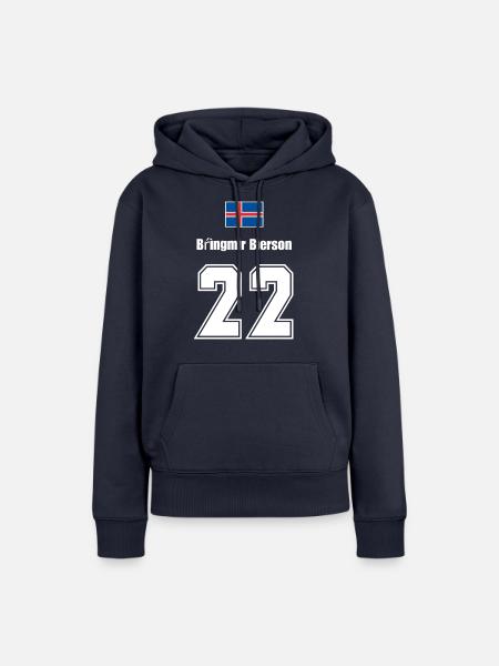 Island Trikot Nr.22 - Frauen Premium Bio Hoodie - Navy
