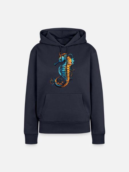 seepferdchen - Frauen Premium Bio Hoodie - Navy
