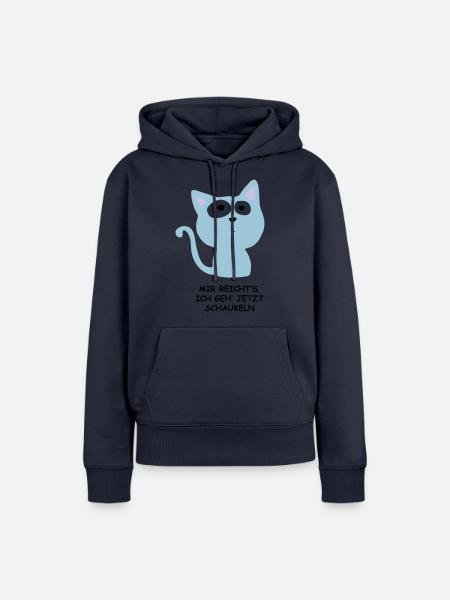 Süße Katze - Mir reichts, ich geh schaukeln - Frauen Premium Bio Hoodie - Navy