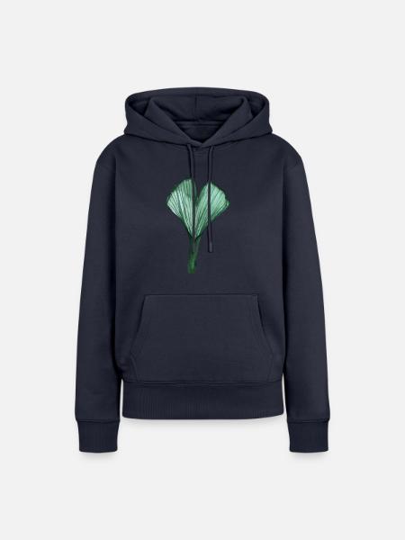 Ginkgo - Frauen Premium Bio Hoodie - Navy