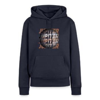 Jupiter Design - Sweat à capuche Premium bio Femme - bleu marine - Devant - Julia (174cm)