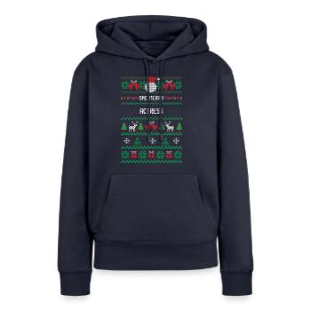 Eine fröhliche Schauspielerin - Frauen Premium Bio Hoodie - Navy - Vorne - Julia (174cm)