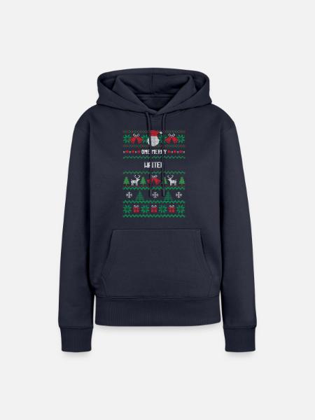 Ein fröhlicher Kellner - Frauen Premium Bio Hoodie - Navy