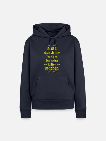 Abi 2024 Legenden - Frauen Premium Bio Hoodie - Navy