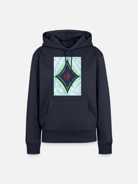 Shining Quasar - Frauen Premium Bio Hoodie - Navy