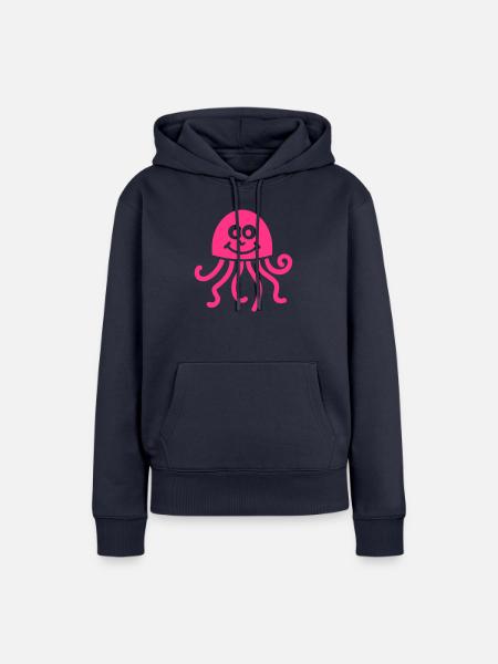 Qualle - Frauen Premium Bio Hoodie - Navy