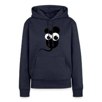 Maus - Frauen Premium Bio Hoodie - Navy - Vorne - Julia (174cm)