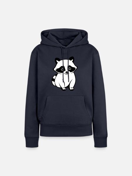 Waschbären Liebe - Pet Design - Frauen Premium Bio Hoodie - Navy