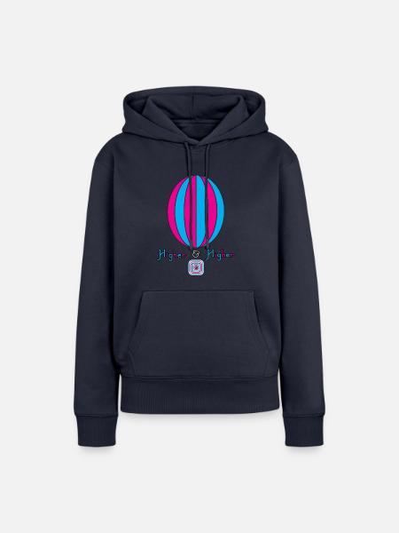 Heißluftballon Higher - Frauen Premium Bio Hoodie - Navy