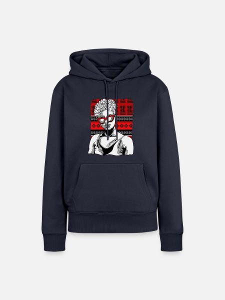 Frau Mit Afrotrap-tattoo - Frauen Premium Bio Hoodie - Navy