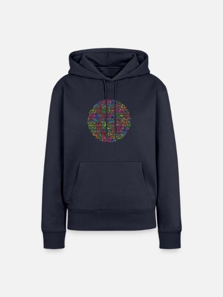 Labyrinth - Frauen Premium Bio Hoodie - Navy