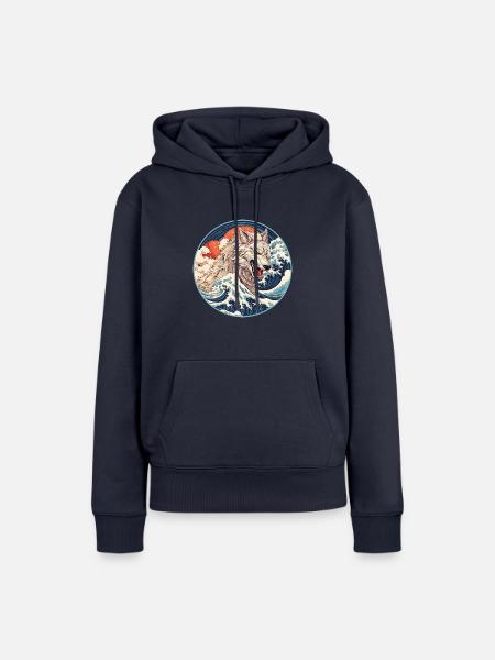 Seewolf Japan - Frauen Premium Bio Hoodie - Navy