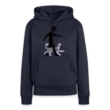 Dog Dancing 3-5 - Frauen Premium Bio Hoodie - Navy - Vorne - Julia (174cm)