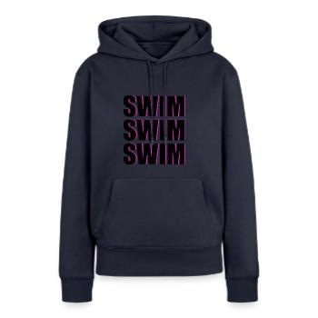 SWIM SWIM SWIM DESIGN GESCHENK SCHWIMMER SCHWIMMEN - Frauen Premium Bio Hoodie - Navy - Vorne - Julia (174cm)