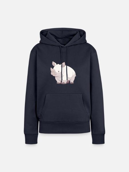Rhinozeros - Frauen Premium Bio Hoodie - Navy