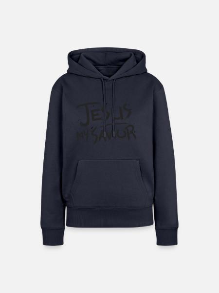 Jesus my savior - Frauen Premium Bio Hoodie - Navy