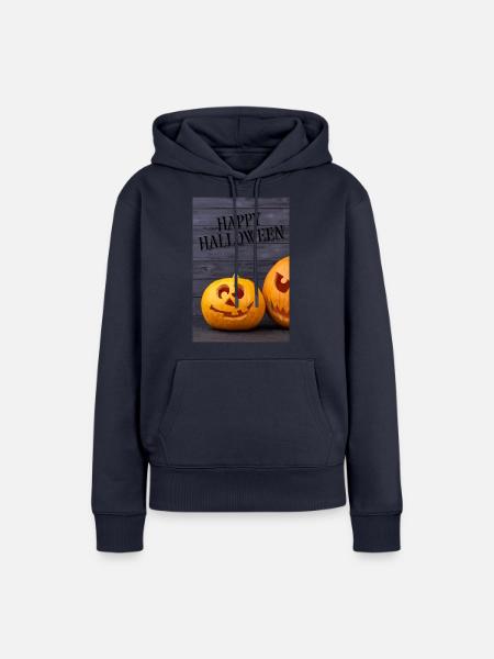Happy Halloween - Frauen Premium Bio Hoodie - Navy
