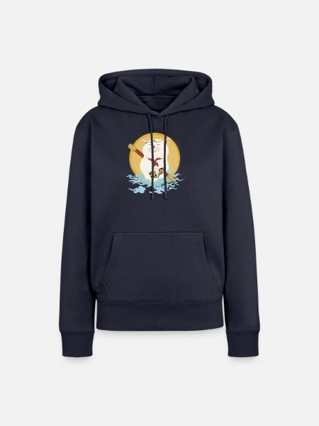 Katzenkrieger - Frauen Premium Bio Hoodie - Navy