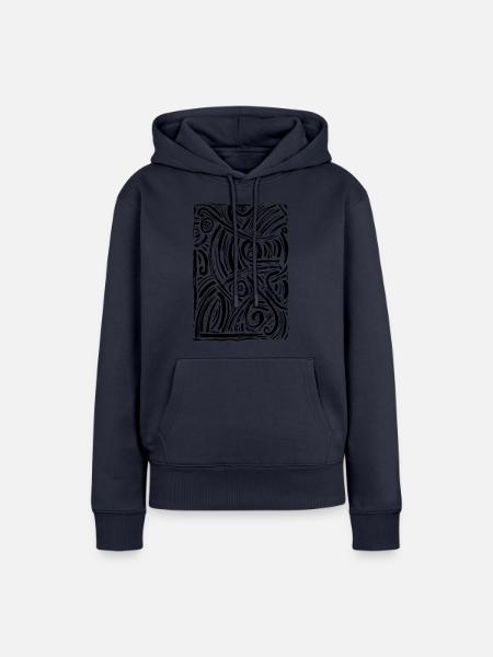 Abstract Mess - Frauen Premium Bio Hoodie - Navy